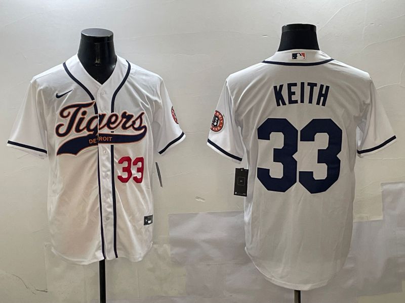 Men Detroit Tigers 33 Keith White Jointly Name 2025 Nike MLB Jersey style 3